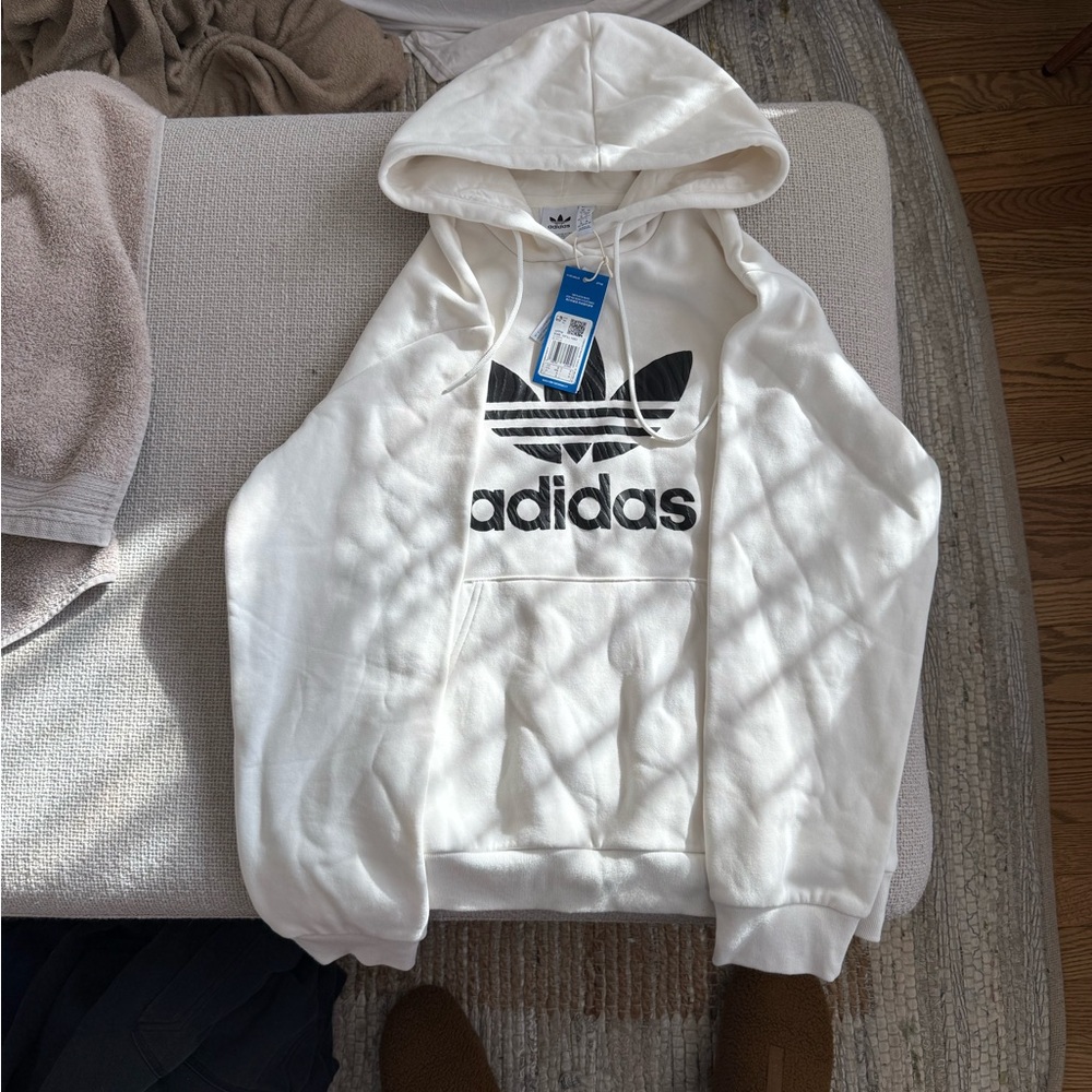 Adidas Zebra Animal Print Infill Hoodie - Women’s Size Medium - White/Black